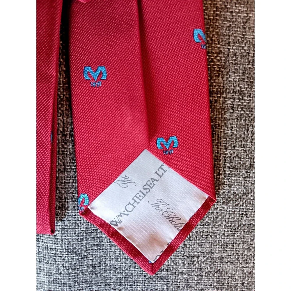 Tie 70s 80s 90s Y2K Mens WM Chelsea LTD Red 3 Wide 57 Long